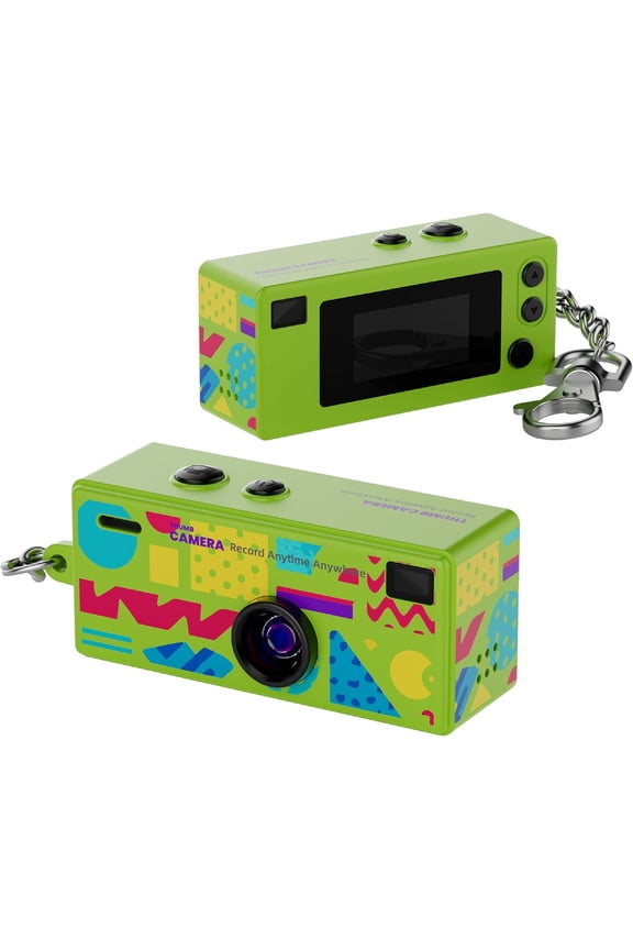 Mini Keychain Digital Camera, 1080P HD Video Recorder, Mirco Thumb Camera, Digicam,Video Recording,Bag Charm for Vlog Kids Adult Students(wwx)