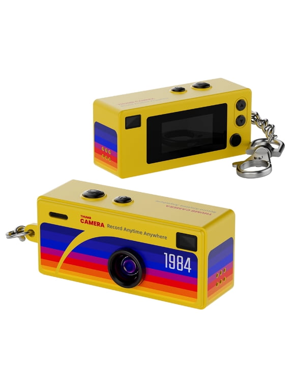 Mini Keychain Digital Camera, 1080P HD Video Recorder, Mirco Thumb Camera, Digicam,Video Recording,Bag Charm for Vlog Kids Adult Students