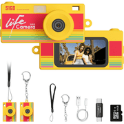 Mini Keychain Digital Camera with 16GB Card, Retro Y2K Photo Gadget