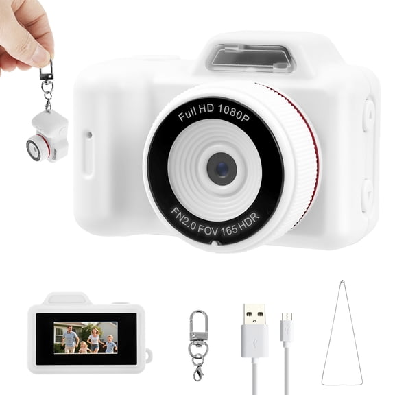 Mini Keychain Digital Camera Pocket-Size Mini Camera 1080P Small Camera Video Recorder with Long Battery Life for Travel, Party and Vlog