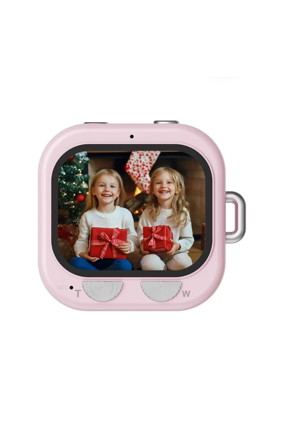 Mini Keychain Digital Camera - Pocket-Size Travel Photo Creator With 100W Lens, Vintage Retro Charms For Teens (Pink, 1 Pc)