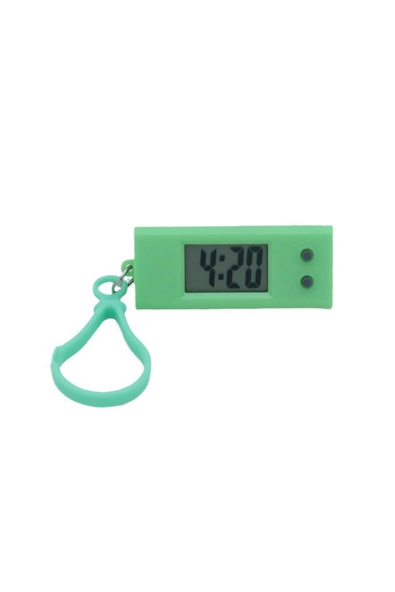 Mini Keychain Digital Clock, Portable LCD Pocket Timer for Exams, Study, Work, Outdoor Activities - Black