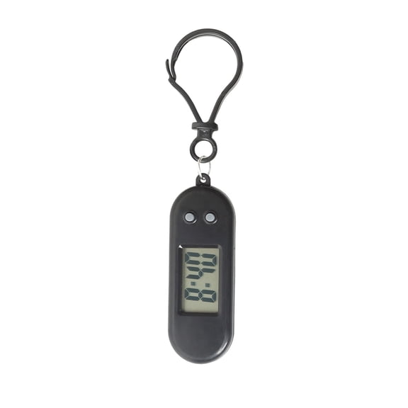 Mini Keychain Digital Clock, Silent Desktop Timer for Study Exam Preparation and Daily Time Tracking for Students Black