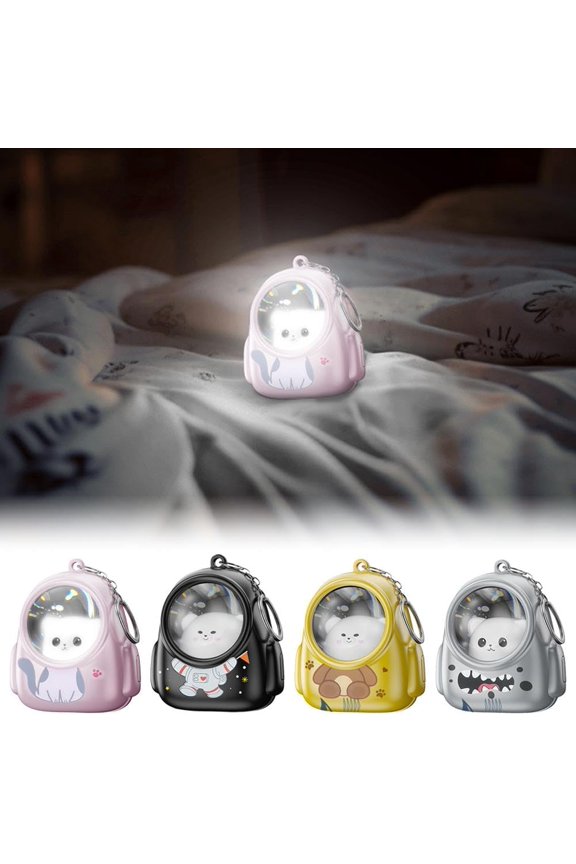 Mini Keychain Flashlight,Cute Cat LED Keychain Flashlight, Battery Powered Torch Light,Super Mini Keychain Flashlights,Small Pocket Keychain Light for Camping Party Favors