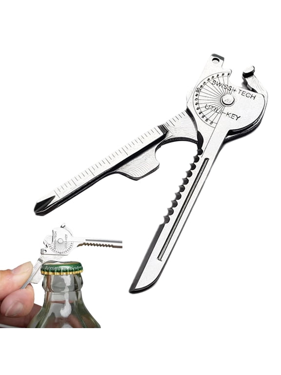 Mini Keychain Multitool Scissors,8 In 1 Screwdriver Key Chain Pendant,Multitool EDC Scissors with Screwdriver,Bottle Opener,Pocket Knife,Spring Mini Multi Tool for Outdoor