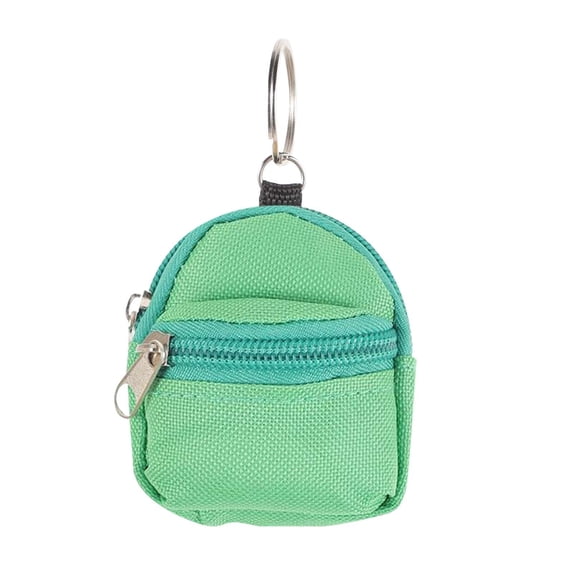 Nylon Compact Pouch Keychain Mini Bag, Cute Backpack Shape Storage for Loose Change and Small Personal Items