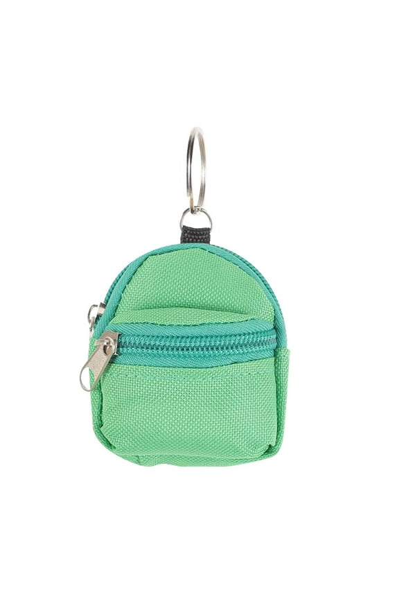 Mini Keychain Pouch - Nylon, Backpack Shape, for Change/Keys/Headphones, Anti-Lost, Daily/Travel Use