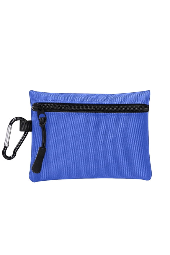 Mini Keychain Purse Bag for Men Women, Lightweight Canvas Compact Card Holder Small Zipper Change Pouch with Carabiner for Daily Travel Gym