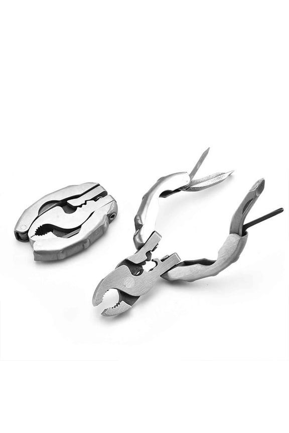 Mini Keychain Set - 9-in-1 Multitool Plier, Adjustable Wrench Tool Set - Multifunctional All In One - Bottle Opener Wire Strippers, Screwdriver, Knife, File Great For Holiday Gifts, Stocking Stuffers