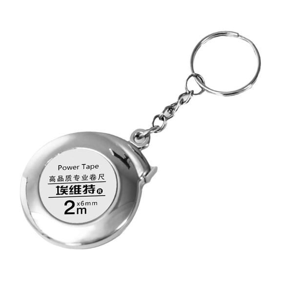 Mini Keychain Tape Measure - 2 Meter Steel Tape, Portable & Compact for DIY, Travel