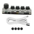 Mini Keypad 4 Keys 1 Knob USB Or BT Blue Switch Plug and Play