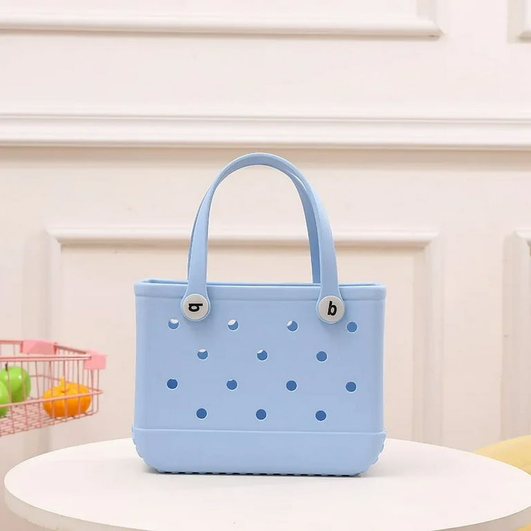 Reitu Mini Waterproof Rubber Tote Bag, Vintage Summer Picnic