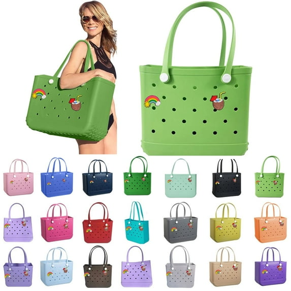 Mini Kid Beach Bag Waterproof Summer Storage Basket Women Shopping Bag Picnic Rubber Jelly Tote Bag Kid Purses