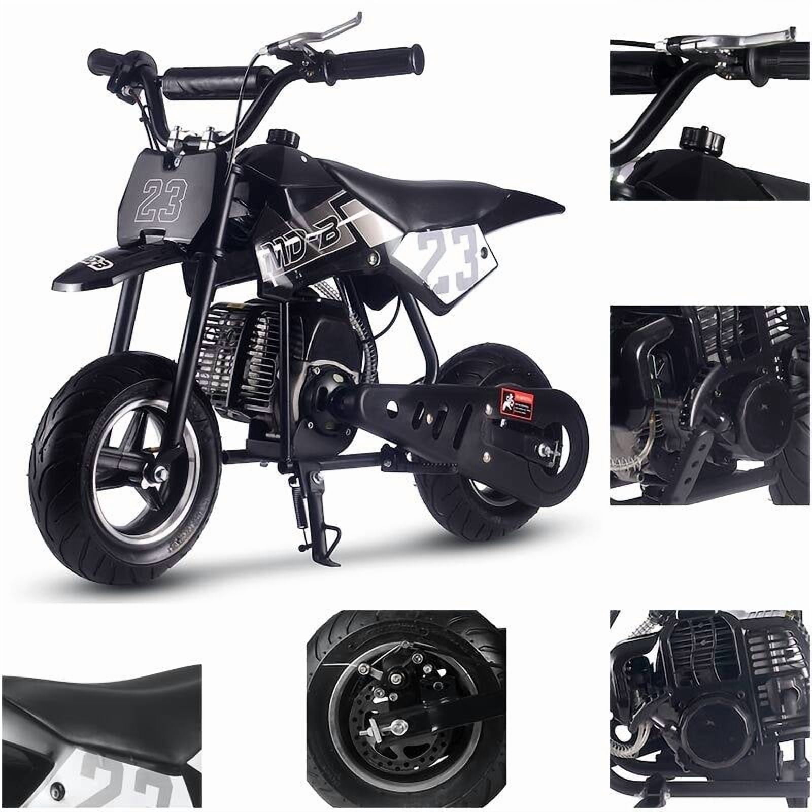 Mini Kid Dirt Bike,49 CC 2-Stroke Gas Bike for Off-Rode Tire,Max Load 160Lbs,Up to 20Mph,EPA Approved,38x22x27in
