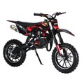 thumbnail image 1 of Mini Kid Dirt Bike, 49CC 2-Stroke Gas Powered Motorcycle with Off-Rode Tire, Front Rear Disc Brakes, Shock Absorption Pocket Motorbike, Up to 25 Mph, Max Load 330 LBS-Red, 1 of 9