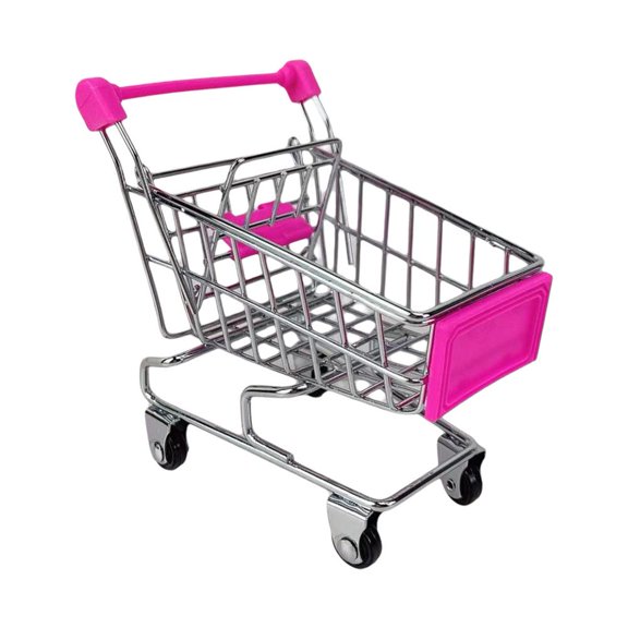 Mini Kids Shopping Hand Trolley Cart Child Pretend Play Kitchen Toy Lot V1