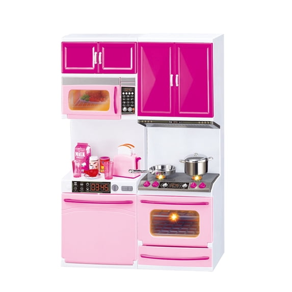 Mini Kitchen Play Set Toys,Refrigerator Cooking Playset Toys,Realistic Simulation Kitchen Toys,Parent-Child Interactive Toys,Indoor Cognitive Game Toys,Toddler Educational Gift Toys