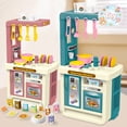 thumbnail image 1 of Mini Kitchen Pretend Play Toys, Complete Cookware Food Simulation Cooking Set, Kitchen Stove Playset, Christmas Birthday Gifts, Toys for Toddler Baby Kids Boys Girls, Age 3+ Chef Role Play Game, 1 of 7