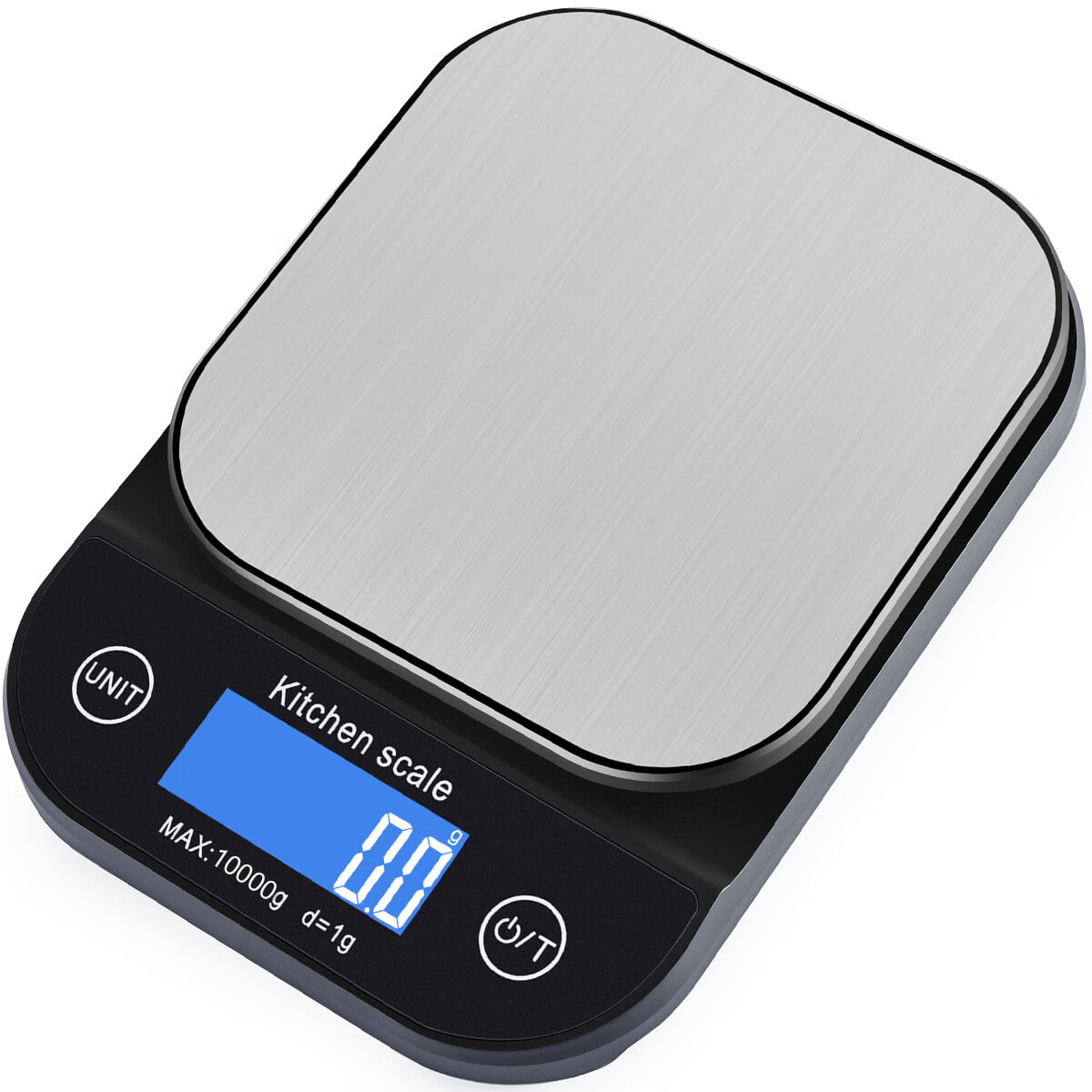 Mini Kitchen Scale Waterproof Stainless Steel Food Scale High Accuracy  Cooking Scale Battery Powered Kitchen Food Scale with LED Display for  Kitchen Cooking Baking 10kg/1g 
