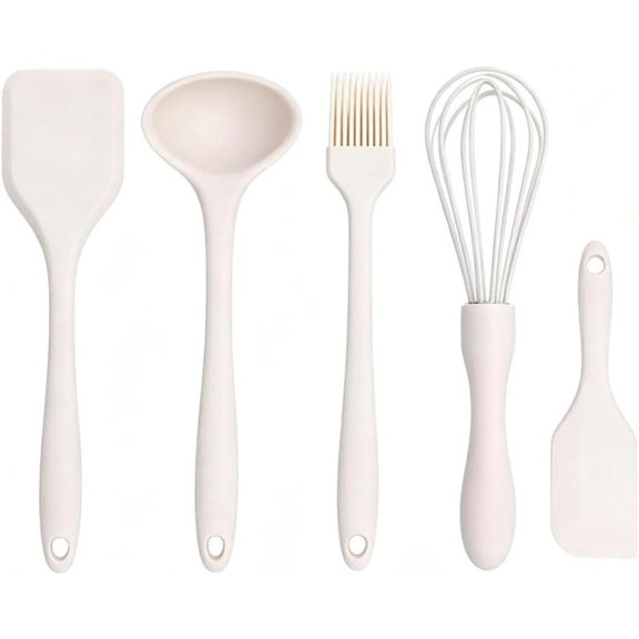 Mini Kitchen Utensils Set, Small Cooking Tools, Non-Stick Spatula Ladle Scraper Whisk, Baking Utensil Kit