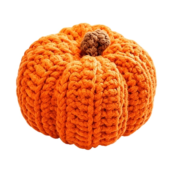 Mini Knit Pumpkin Autumn Bowl Filler Rustic Farmhouse Table for Fall Cozy Mini Knit Pumpkins Table top Bowl Filler Kitchen Tiered Tray for Gift Gift for Hostess,Orange