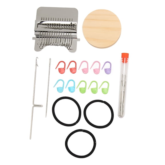 Mini Knitting Loom Machine DIY Hand Weaving Darning Tool for Socks Jeans Clothes (13 x 11 x 3 inches / 33 x 28 x 7.6 cm)