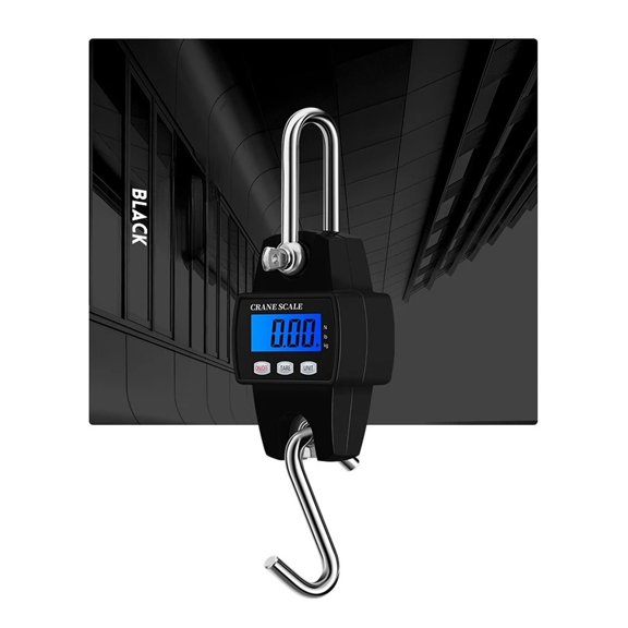 Mini LCD Digital 300kg Hanging Scale Weight Portable Industrial Electronic Heavy Duty Weight Hook Crane Scale Home Farm Tool ,Precise Weighing