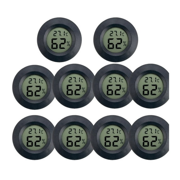 Mini LCD Digital Thermometer Hygrometer Round Temperature Humidity Tester Sensor Detector ,Compact & Portable