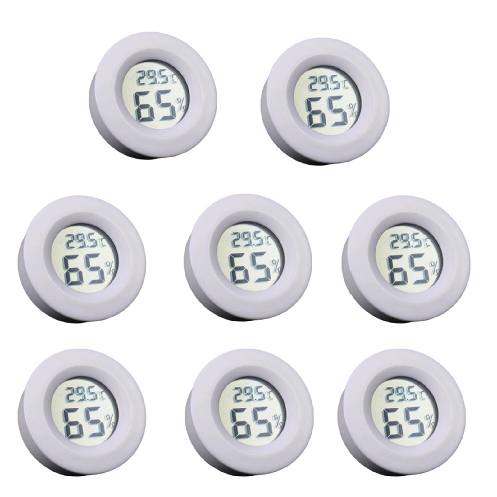 Mini LCD Digital Thermometer Hygrometer Round Temperature Humidity ...