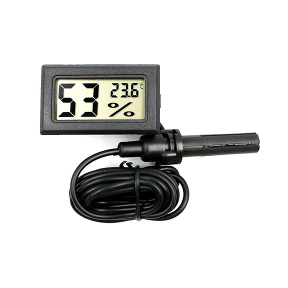 Mini LCD Digital Thermometer, Hygrometer Thermostat Indoor Convenient Temperature Sensor, Humidity Meter Gauge Instruments Probe ,Easy to Install