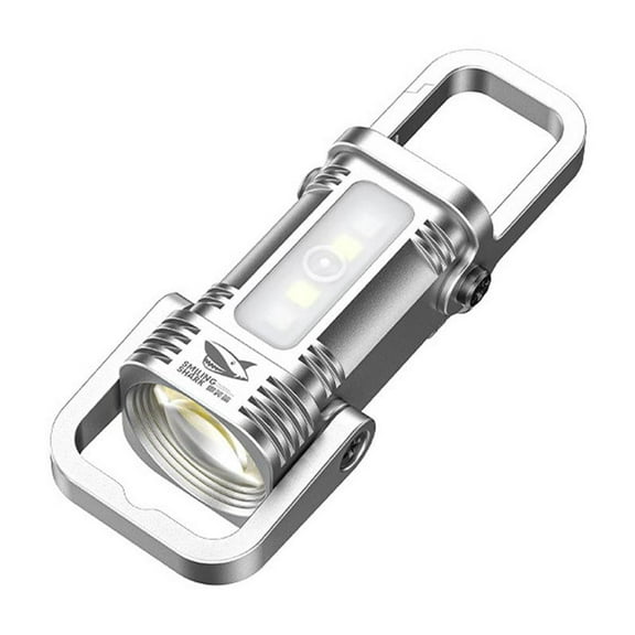 Mini LED COB Flashlight USB Rechargeable Tor ch Keychain Pocket Portable C29C