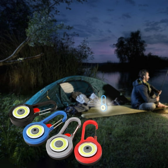 Mini LED Carabiner Light Clip-On Flashlight with 3 Modes for Backpacks Tents Pets Outdoor Night Safety Visibility During Hiking Camping Adventures(Black),Hulucky