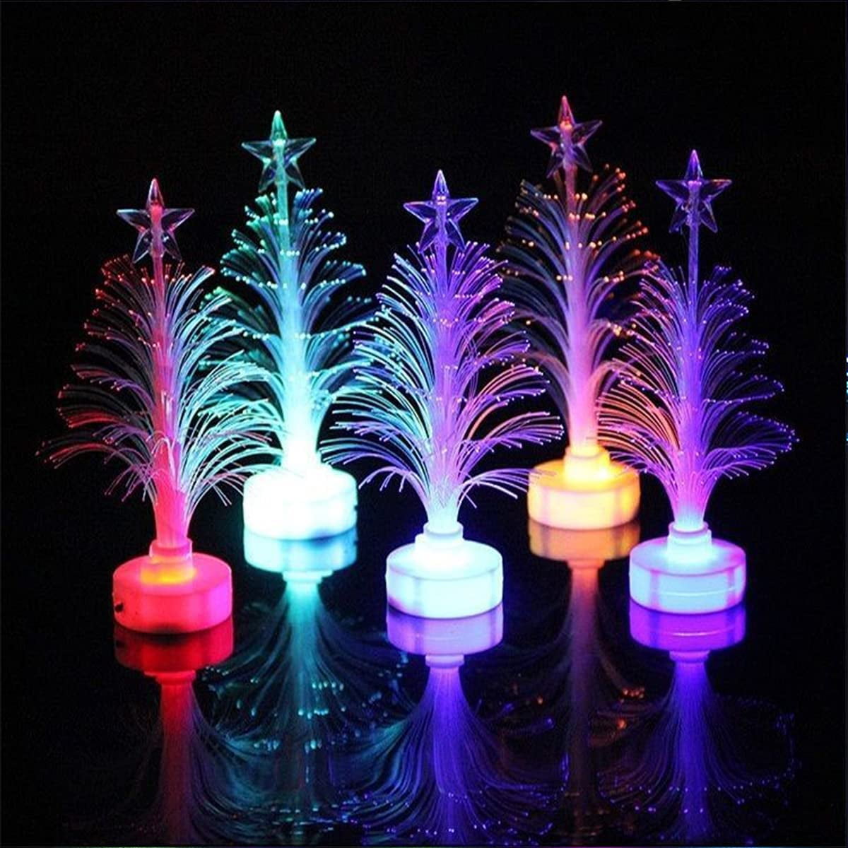 Mini LED Christmas Tree LED Light Glowing Lights 7 Colors with Top Star ...