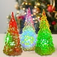 thumbnail image 1 of Mini LED Christmas Trees Decor,Mercury Glass Christmas Trees Tabletop with Light Christmas Decorations Indoor Xmas Green Blown Glass LED Christmas Tree Indoor Holiday Light Decoration, 1 of 6