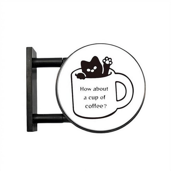 Mini LED Coffee Light Box Fridge Magnet, Retro Neon Sign Wall Light, Magnetic Warm Light Decor for Kitchen, Bedroom, Office & Dorm