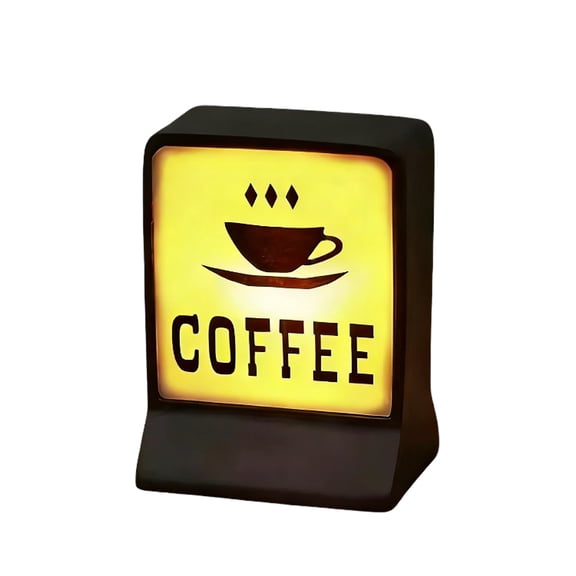 Mini LED Coffee Neon Light Box Refrigerator Magnet Wall Art Bar Sign for Kitchen Office Dorm Room