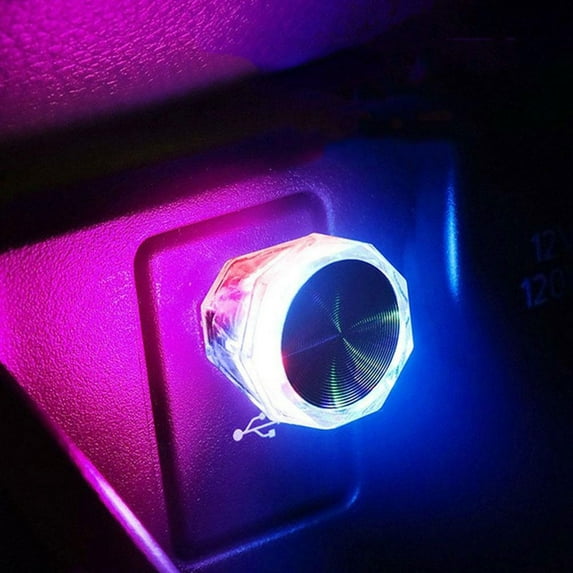 Mini LED Colorful Ambient USB Plug Car Light for Interior Atmosphere and Portable Use