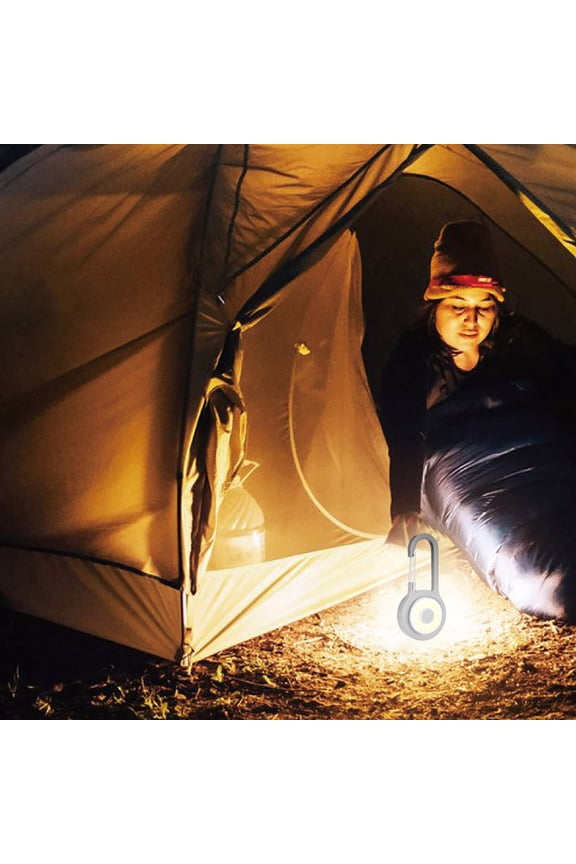 Mini LED Flashlight with Carabiner Clip, ZzCityTK Bright Keychain Light 3 Modes Portable, Clip On Backpack Pet Tent Light for Camping Hiking Emergency Repair, Black