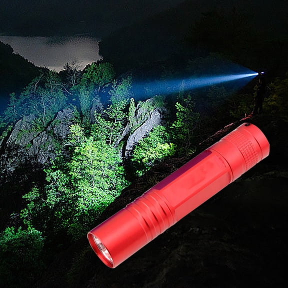 Mini LED Flashlight, Pocket Tactical Torch High Brightness Portable Aluminum Alloy Handheld Light with Wrist Strap for Camping Hiking Emergency Walking Dog Outdoor Survival