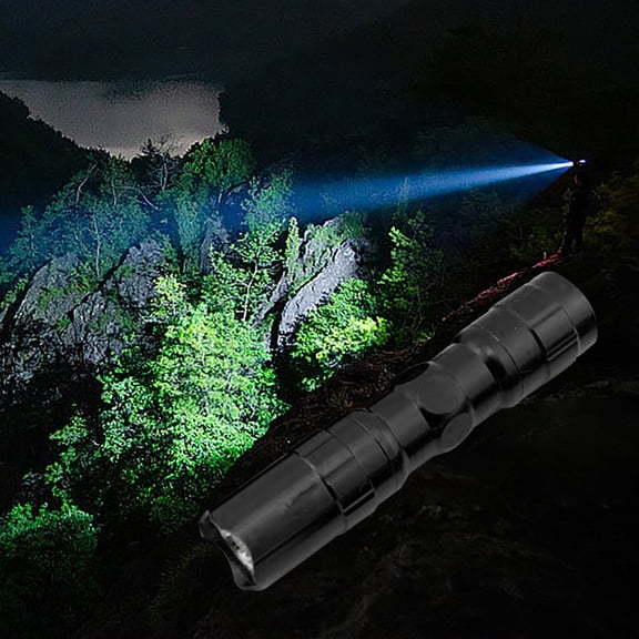 Mini LED Flashlight, Pocket Tactical Torch High Brightness Portable Aluminum Alloy Handheld Light with Wrist Strap for Camping Hiking Emergency Walking Dog Outdoor Survival