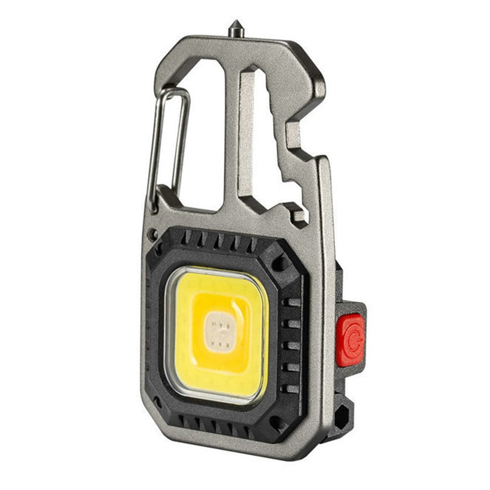 Mini LED Flashlight Portable Work Light Pocket Keychains Torch USB
