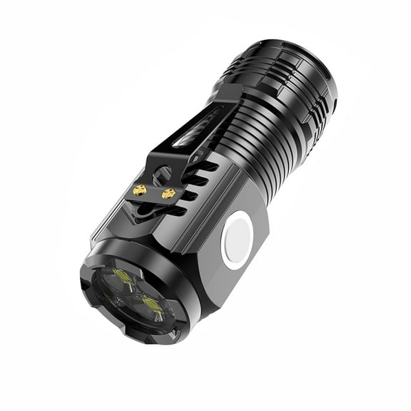 Mini LED Flashlight Rechargeable, 5000 Lumens Small Powerful Pocket Flashlights with Clip, 2200mAh USB Magnetic EDC Handheld Lighting for Home,Outdoor,Camping,Hiking,Emergency