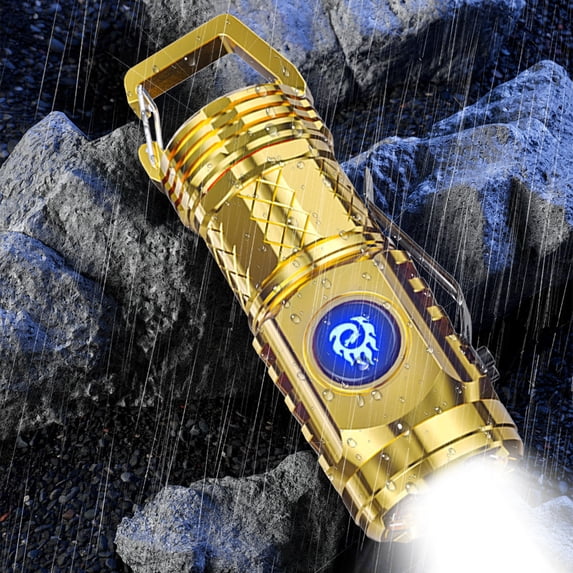 Mini LED Flashlight Rechargeable USB C Charging, Small Flashlights Powerful Max 2550 Lumens with 5 Light Modes, Pocket Flashlight , Magnetic Flashlight for EDC ,Camping, Hiking,Emergency