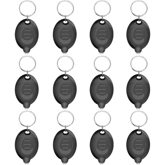 Mini LED Flashlight, Ultra Bright Pocket Light, Small White Light Flashlight, LED Key Ring Flashlight, Included (12PCS)