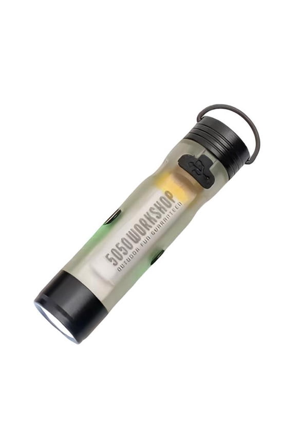 Mini LED Flashlight, White Portable Keychain Light with Front & Side Dual-Light Illumination, USB-C Rechargeable, Glow-in-the-Dark, Magnetic Tail, IP44 Waterproof for Outdoor Camping EDC
