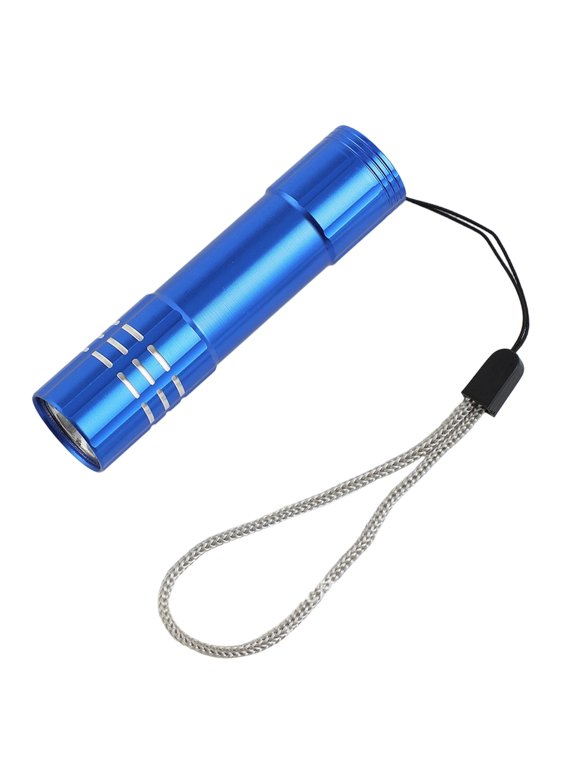 Mini LED Flashlight with Pocket Clip, Rechargeable Aluminum Light for Camping and Walk, Keychain Size Beam Blue