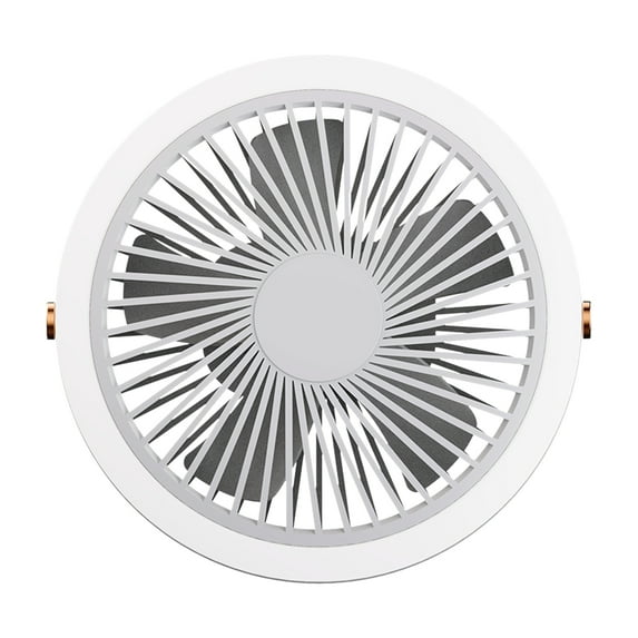Mini LED Hanging Fan USB Rechargeable Desk Fan Portable 3 Speeds Wall Hanging Fan for Student Dormitory Home Outdoor Camping Office Small Desk Fan