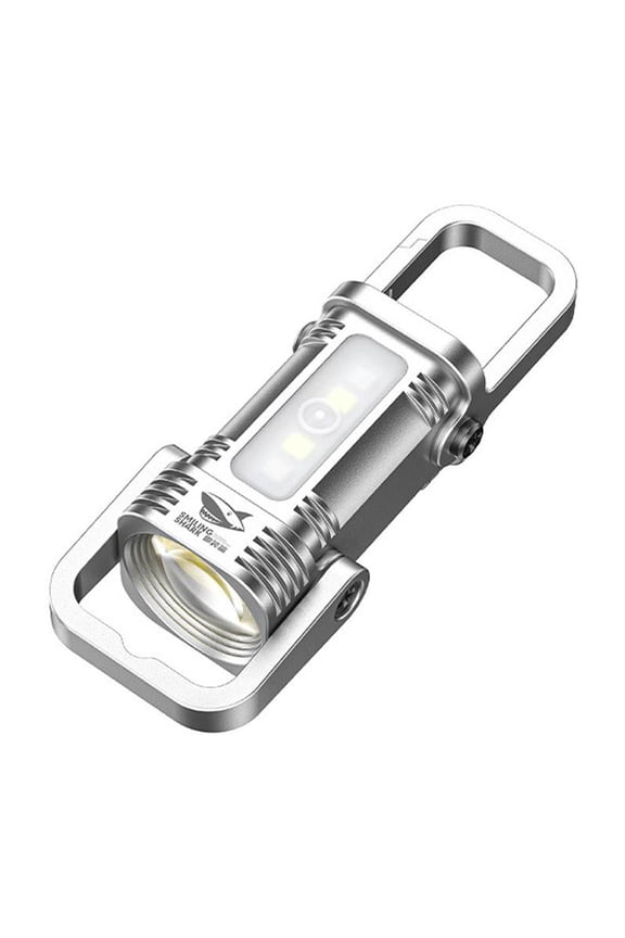 Mini LED Keychain Flashlight, Rechargeable Waterproof Torch with Type-C, 7 Modes COB Side Light for Outdoor Camping Hiking