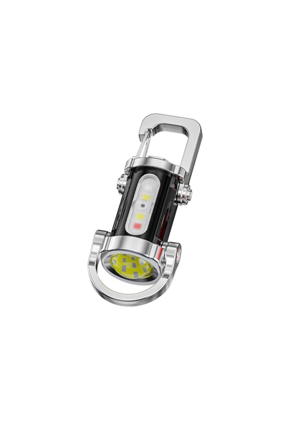 Mini LED Keychain Flashlight, USB Rechargeable Portable Waterproof Camping Torch, Emergency Survival Gear