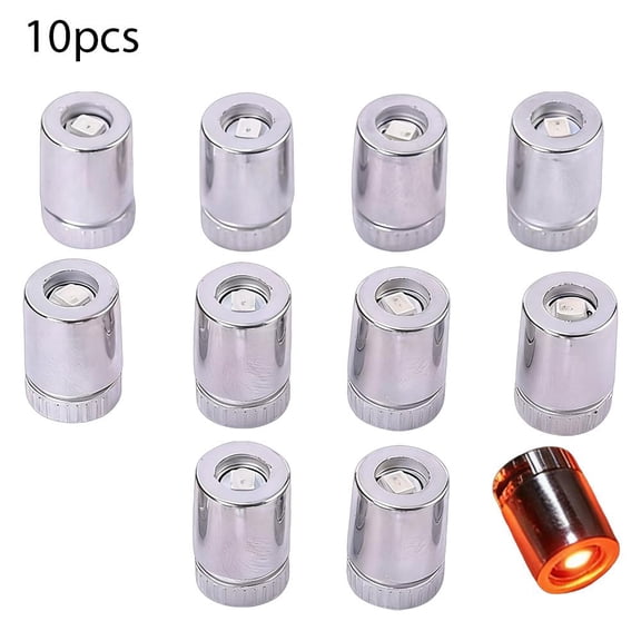 Mini LED Lights - 10pcs Cordless Crafting Lights for DIY Projects, Toy Bricks, Museum Frames, Action Figures, Pet Collars - Battery Operated, Twist-Activated